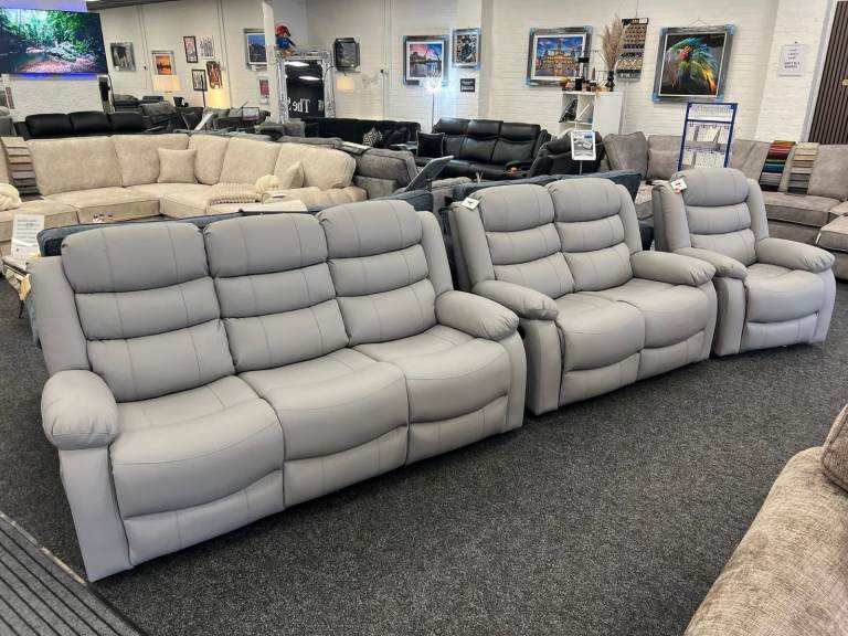 Modern Super-Comfy & High-Quality 3+2 Seater & Corner Electric Roma Recliner Sofa Suit For Sale 🚛