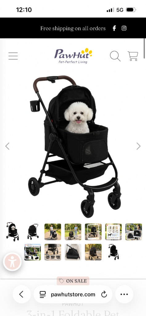 PawHit 3 in 1 dog stroller/buggy