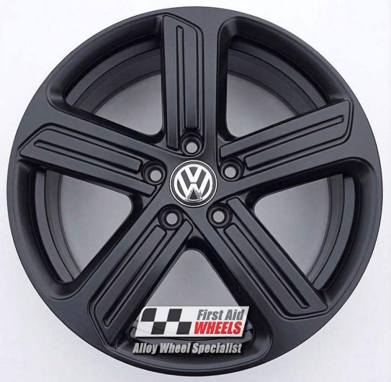 R564BS SWAP for Ours VW GOLF R MK7 4X 18'' GENUINE CADIZ SATIN BLACK ALLOY WHEELS