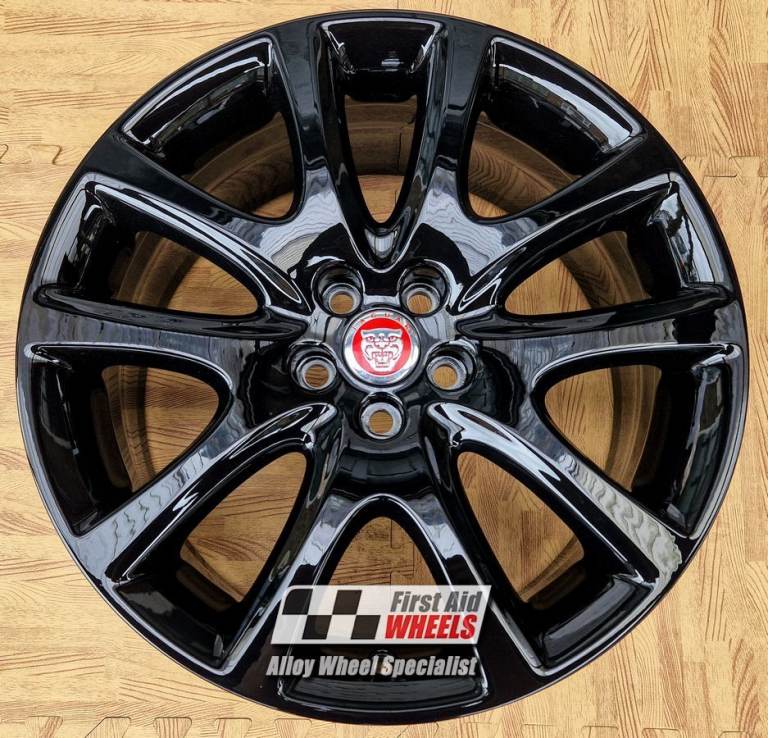 R470BG Swap JAGUAR XJ X350 X358 4x 19'' GENUINE POLARIS GLOSS BLACK ALLOY WHEELS