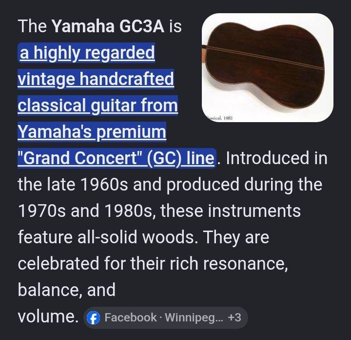 Yamaha Acoustic GC3A 