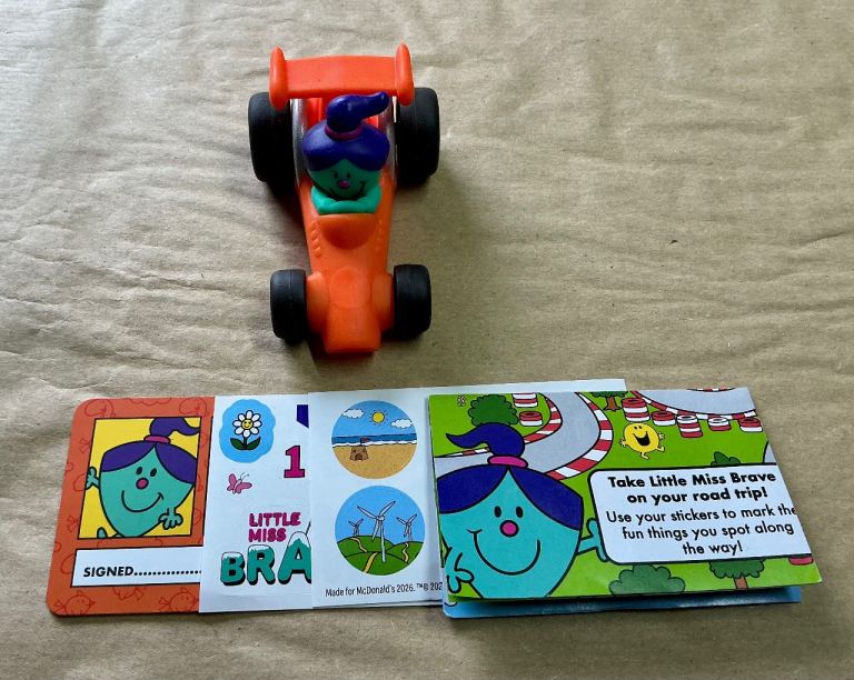 McDonalds Happy Meal Toys - 2026 Mr Men Little Miss Road Trip Cars: Little Miss Brave