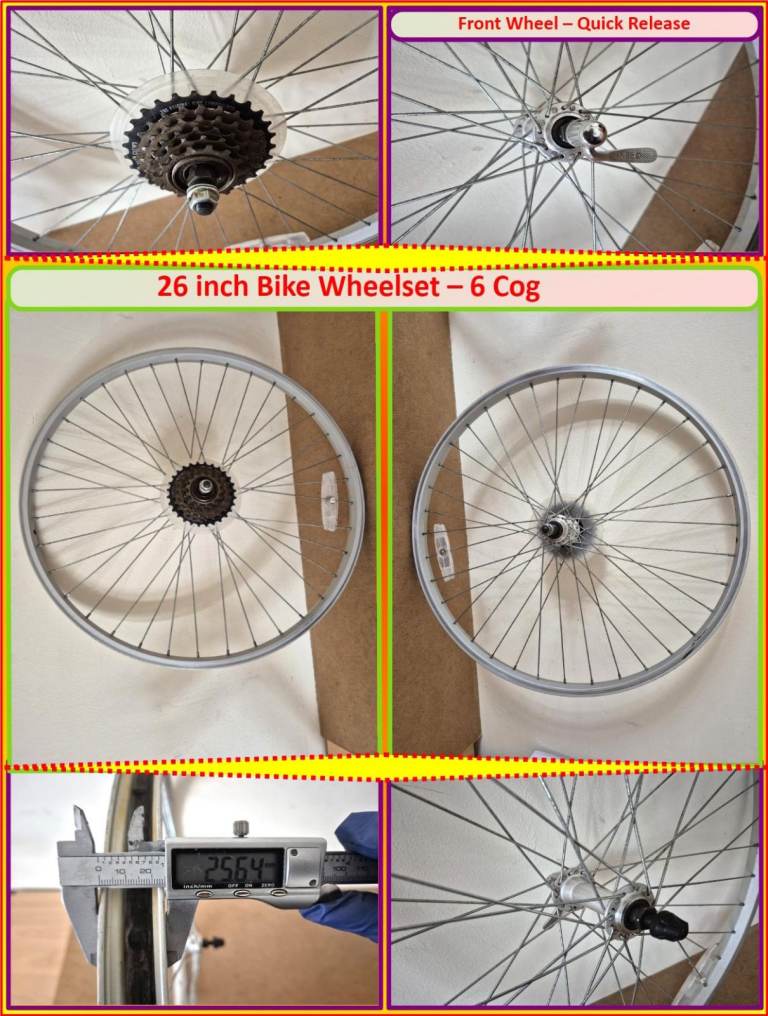 26 inch Bike Wheelset 6 Cog.