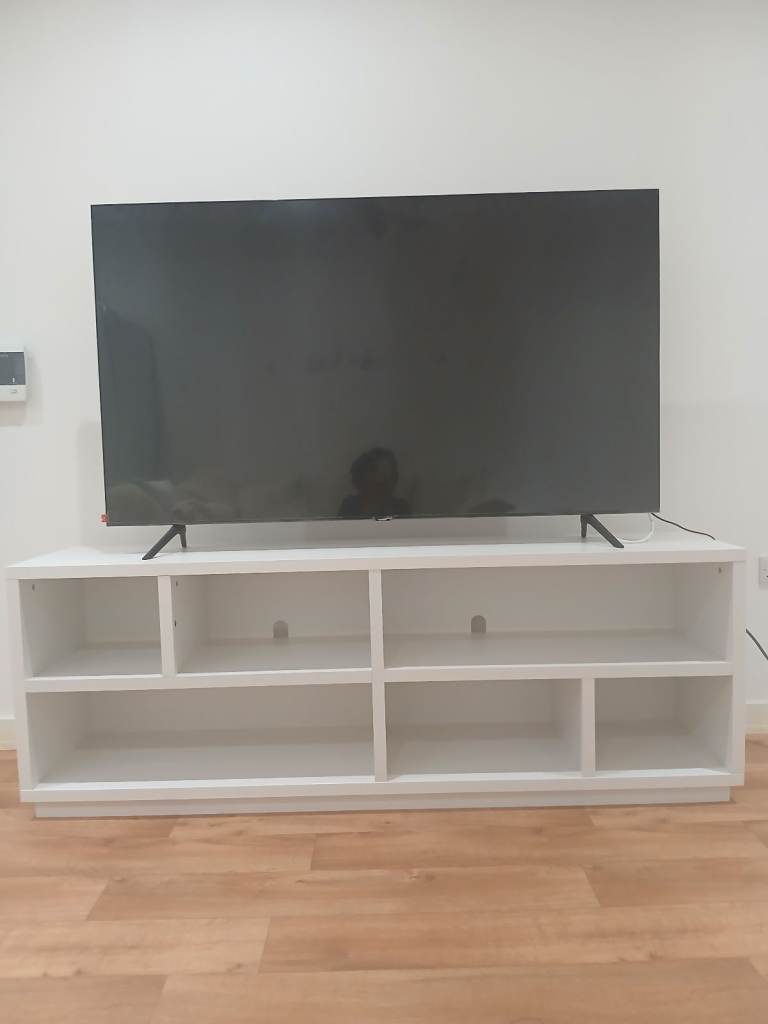 White TV Stand for TVs up to 75 inches