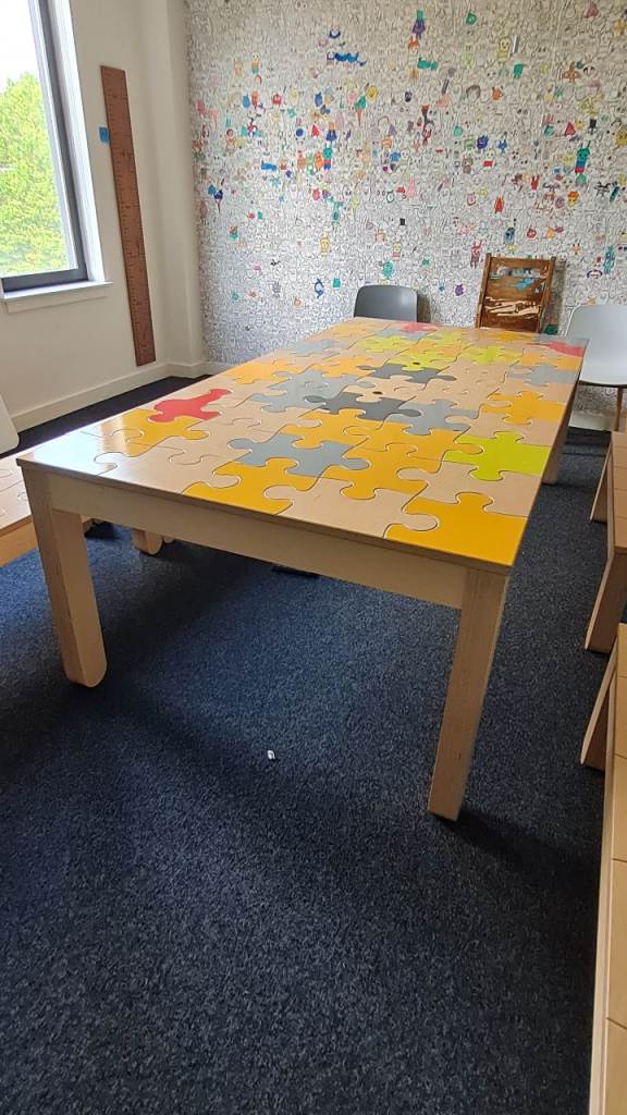 Large meeting table boardroom table conference table Jigsaw Puzzle W= 240cm x D = 120cm H= 73cm