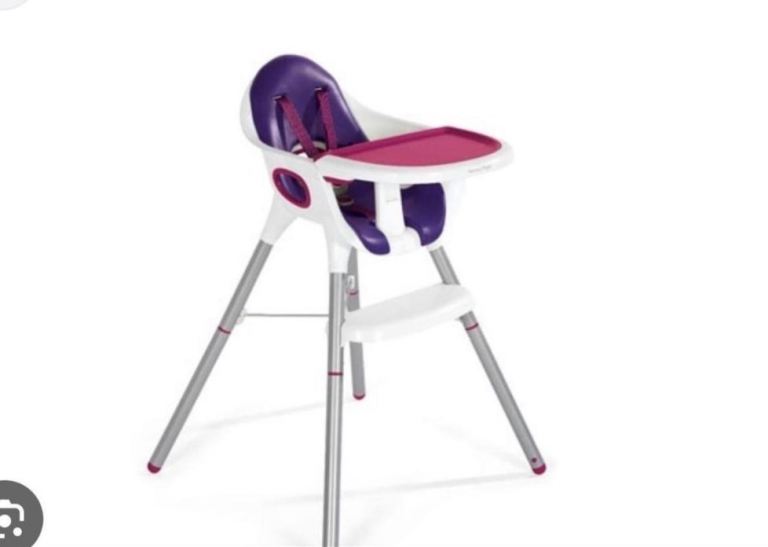 Mamas&Papas Baby High Chair - Purple and Pink, Good Condition