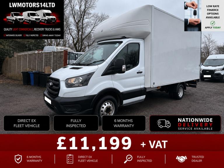 FORD TRANSIT 2.0 ECOBLUE 130BHP L3H1 LWB 13FT LUTON WITH TAIL LIFT 2021 71 REG