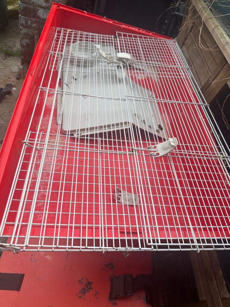 Large indoor rabbit cage. 