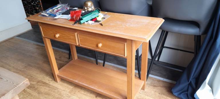 Wooden Console Table with Drawers – Good Condition