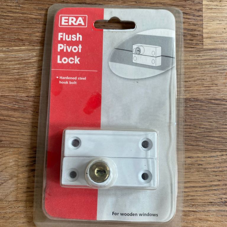 Flush pivot lock includes key and fixings 