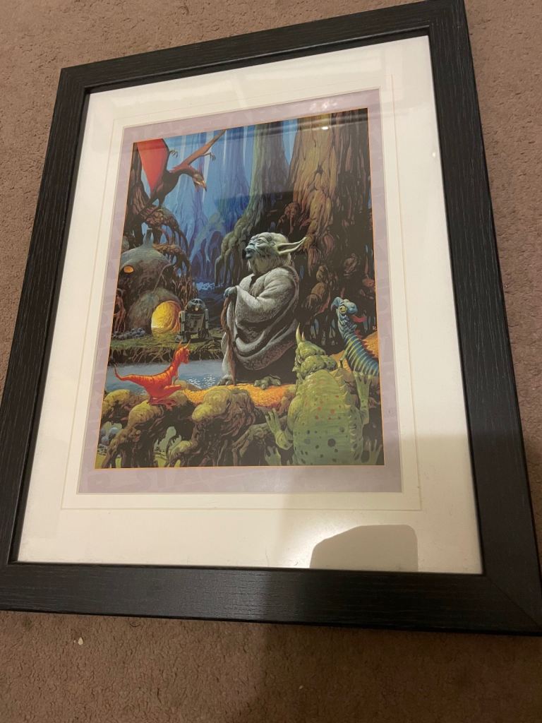 Framed picture.  Yoda.   Star Wars. The Empire Strikes Back 