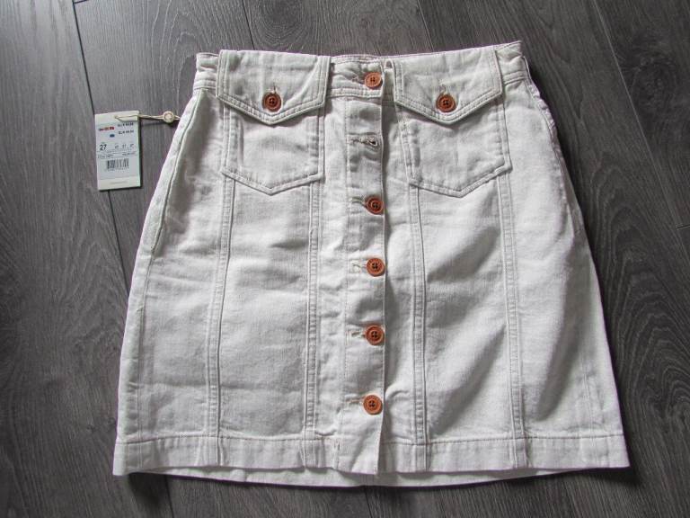 SALSA Denim skirt womens size UK 8 W27
