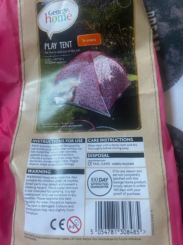 Childs Play Tent 