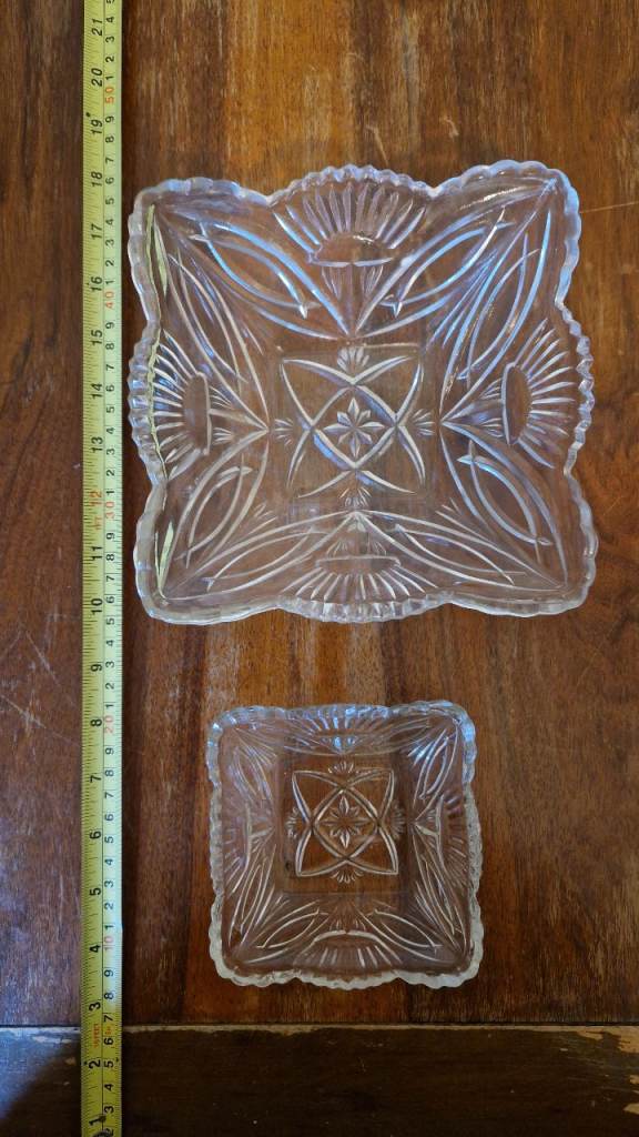 Vintage Pressed Glass serving Dishes