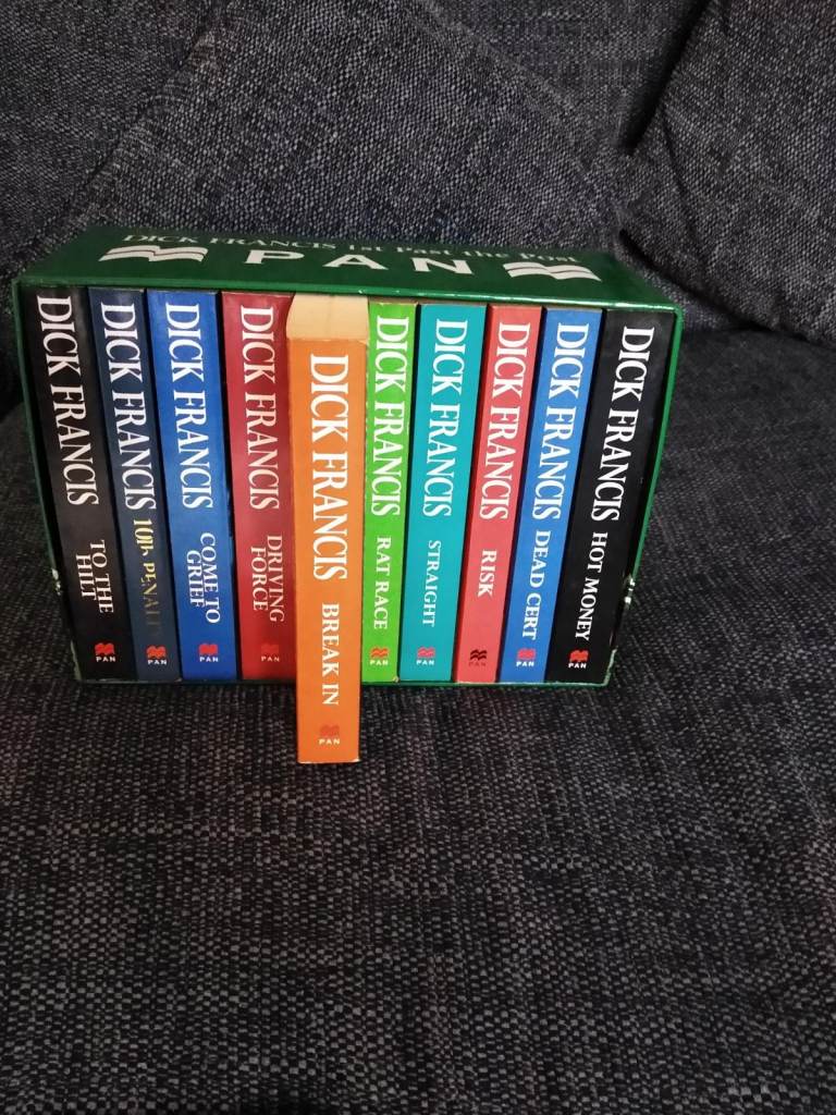 Dick Francis Boxed Set, 1st Past the Post, 10 books in all, in open fronted box.