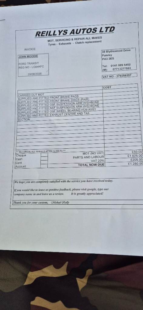 Ford, TRANSIT, Panel Van, 2014, Manual, 2198 (cc)