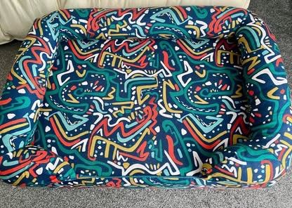 Omlet - Memory Foam Bolster Dog Bed Large with base and feet.  Comes with 2 washable covers