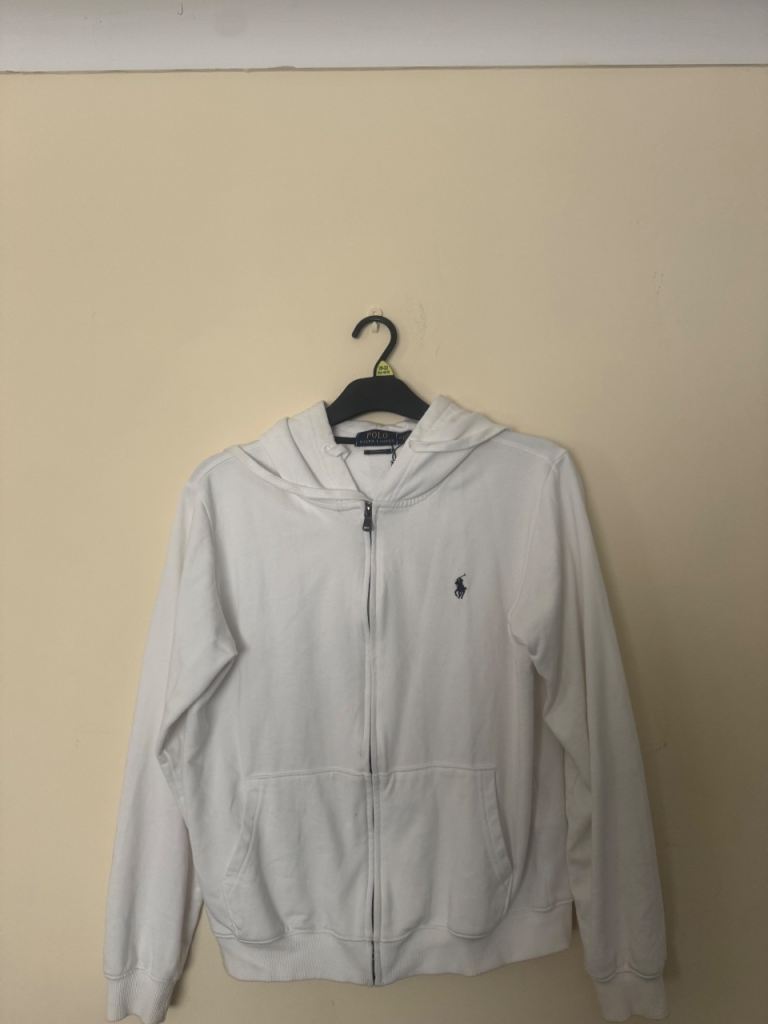 Polo Ralph Lauren Custom Fit Hoodie - White, As Good As New