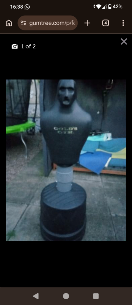 Golds Gym boxing dummy 