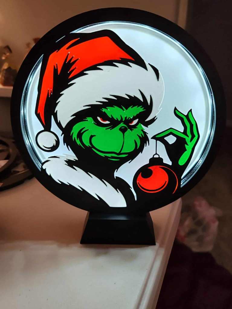 Grinch Christmas Light 3D Printed 