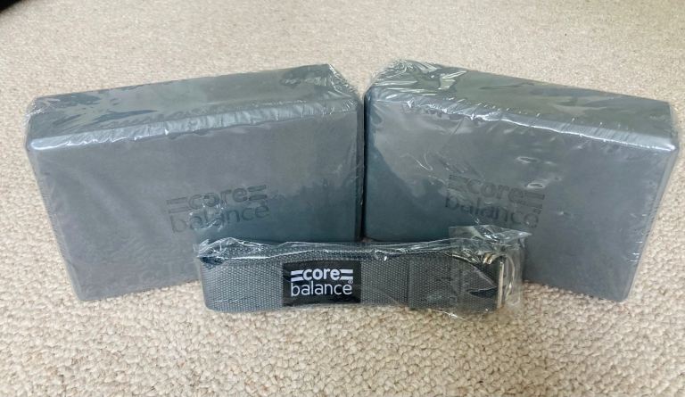 NEW Core Balance yoga block & strap set