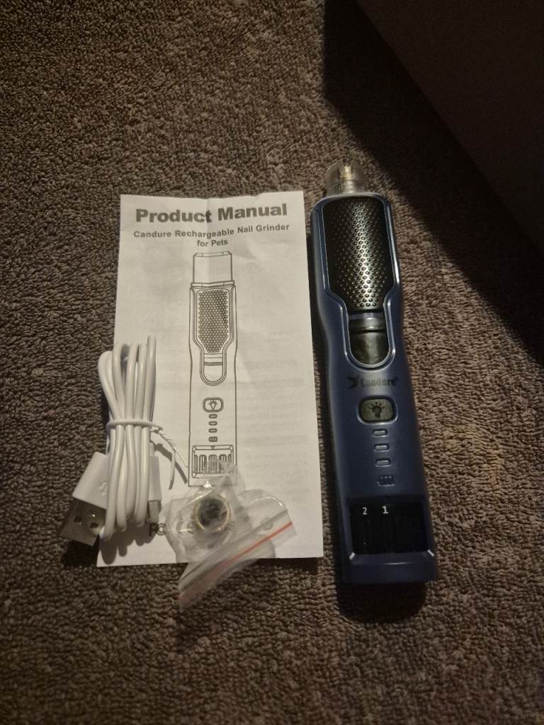 Candure dog nail grinder 7 speed (quiet/soft noise)
