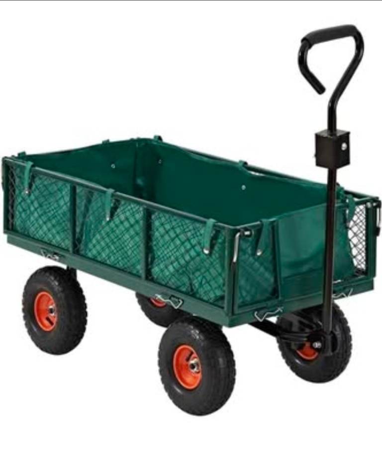 700kg Garden Trolley Cart Barrow Towable Truck Wheelbarrow Wagon (Green)  