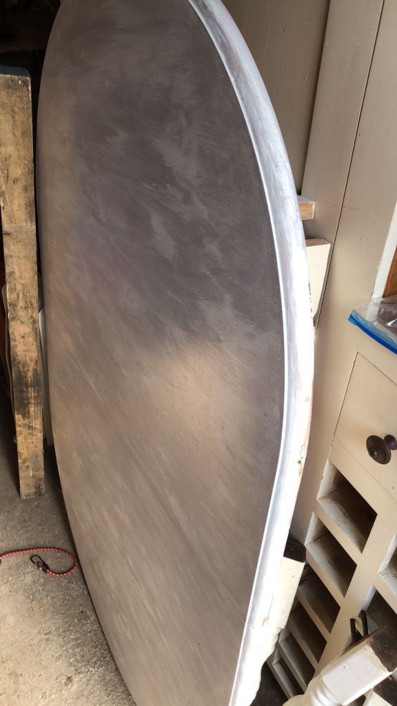Oval Dining Table Top with 4 Legs –  Fair Condition