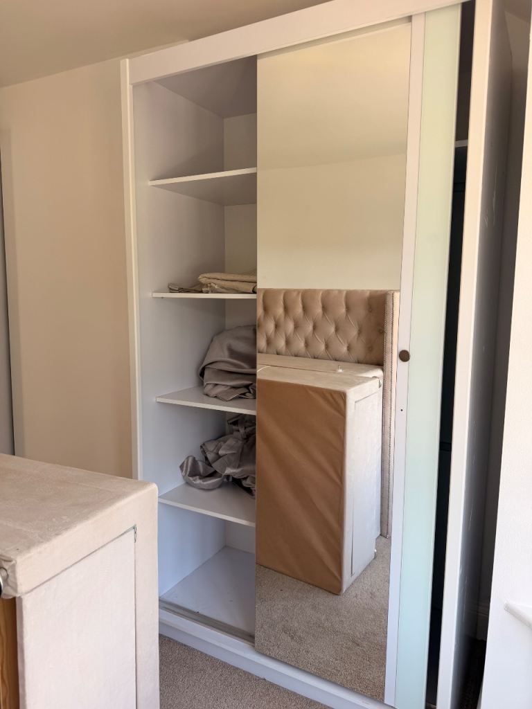 White Wardrobe,Sliding Doors, G.Condition