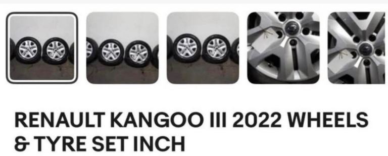 16" Renault Kangoo wheels with alloy look trims and continental tyres