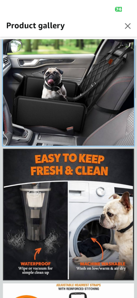 Car seat for pets