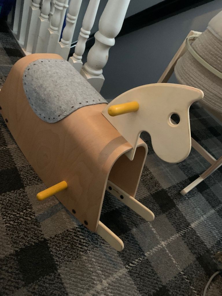 Wooden Rocking Horse Toy for Toddlers – Good Condition