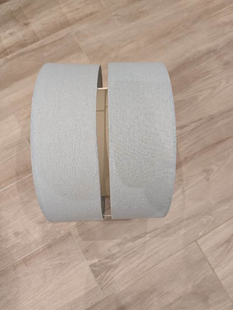 Dunelm Duck Egg Blue and Cream Lampshade 