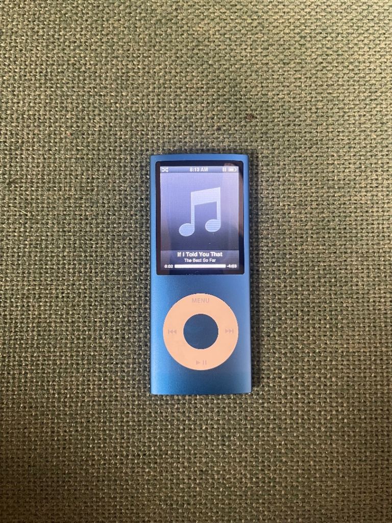 Apple iPod Nano 4th Generation Blue 4GB Digital Music Player Portable Compact