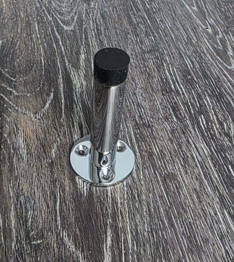 Door stops polished chrome 65mm