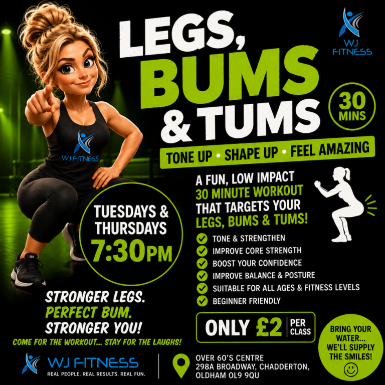 Legs, Bums & Tums classes in Oldham