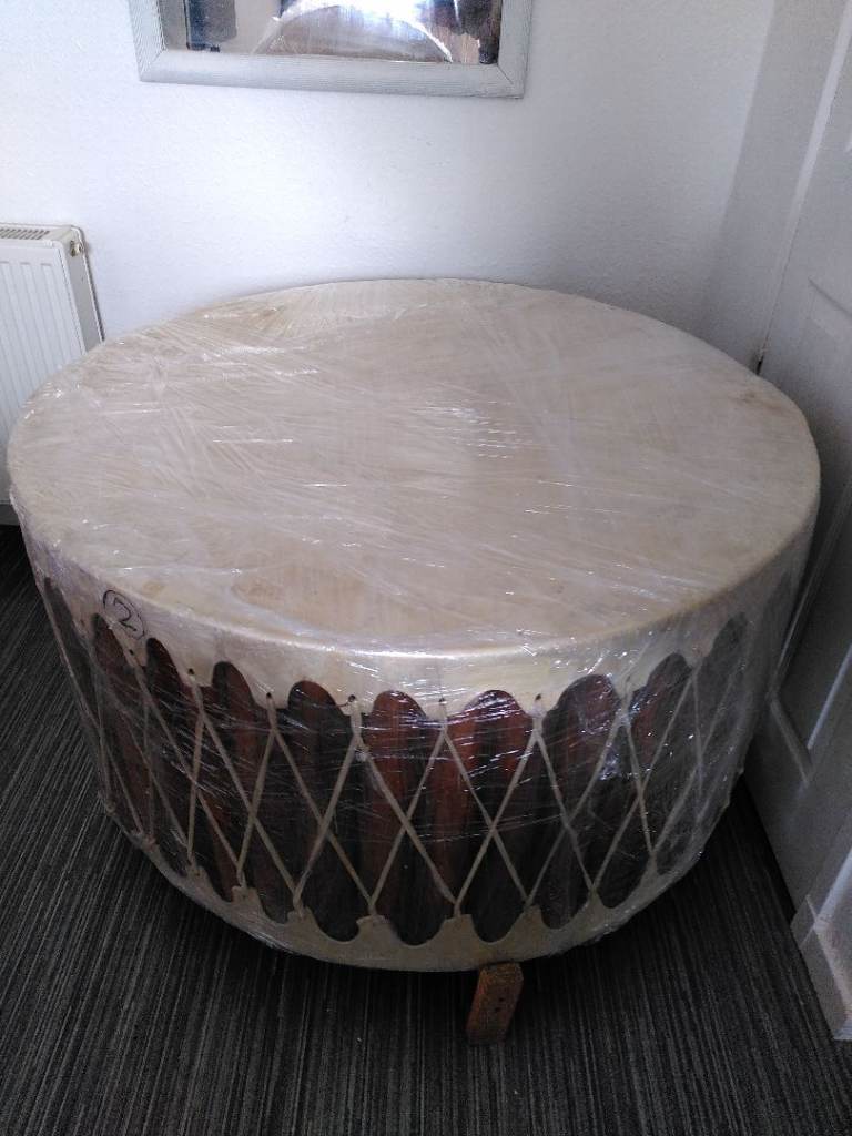 African Table Drum & Stand
