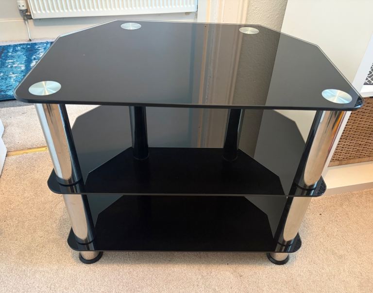 Black TV Stand (excellent condition)