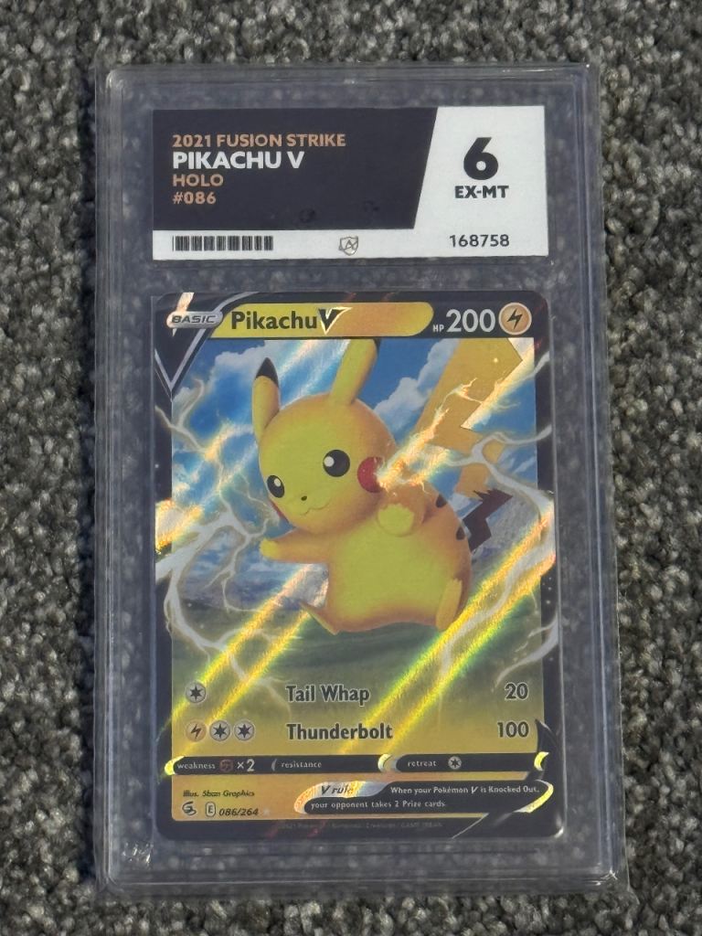 2021 Fusion Strike Pikachu V Holo Graded Slab