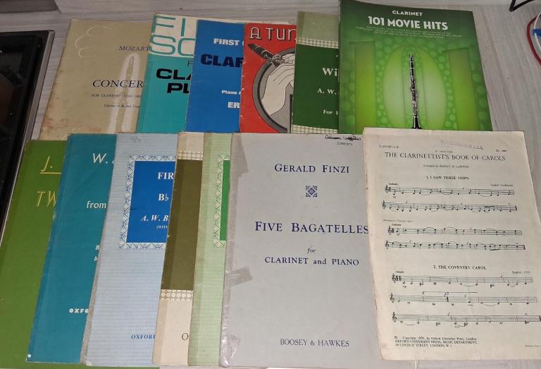 Besson Bb wooden Clarinet, Westminster London, music, reeds, bore oil, cork grease, pull through