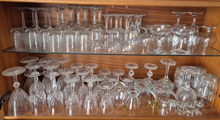 Bulk Lot Glassware Crystal Pattern Baby Cham Beer Glasses Shot glasses Tumbler