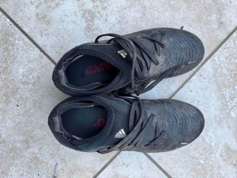 adidas Kids Predator Edge.3 FG Football Boots - Core Black/Vivid Red - [Size 4]