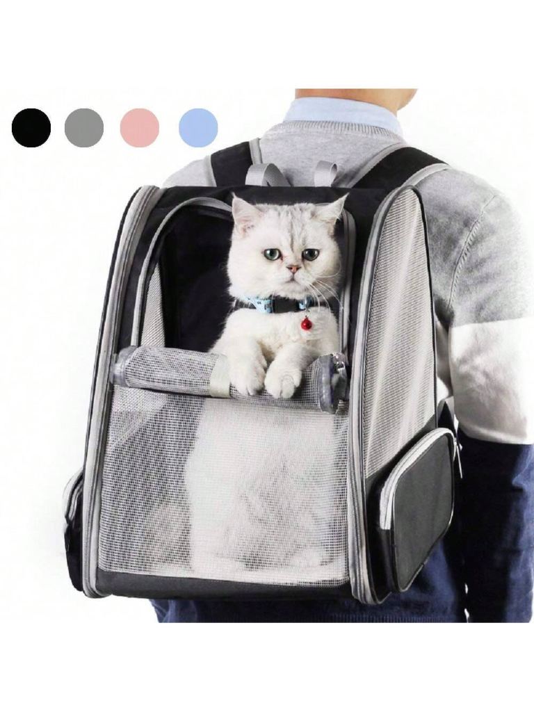 New Grey Cat Carrier Backpack – Large Size