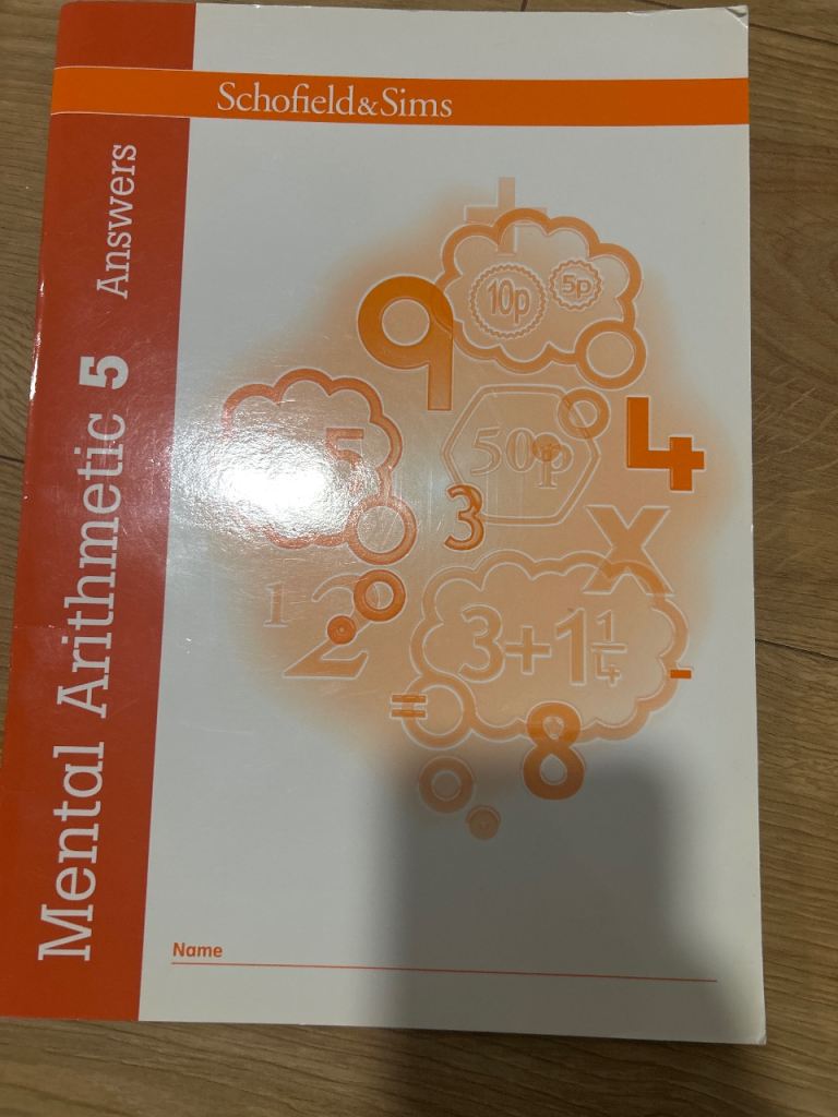 Schofield & Sims Mental Arithmetic 5 Answers Book – Good Condition