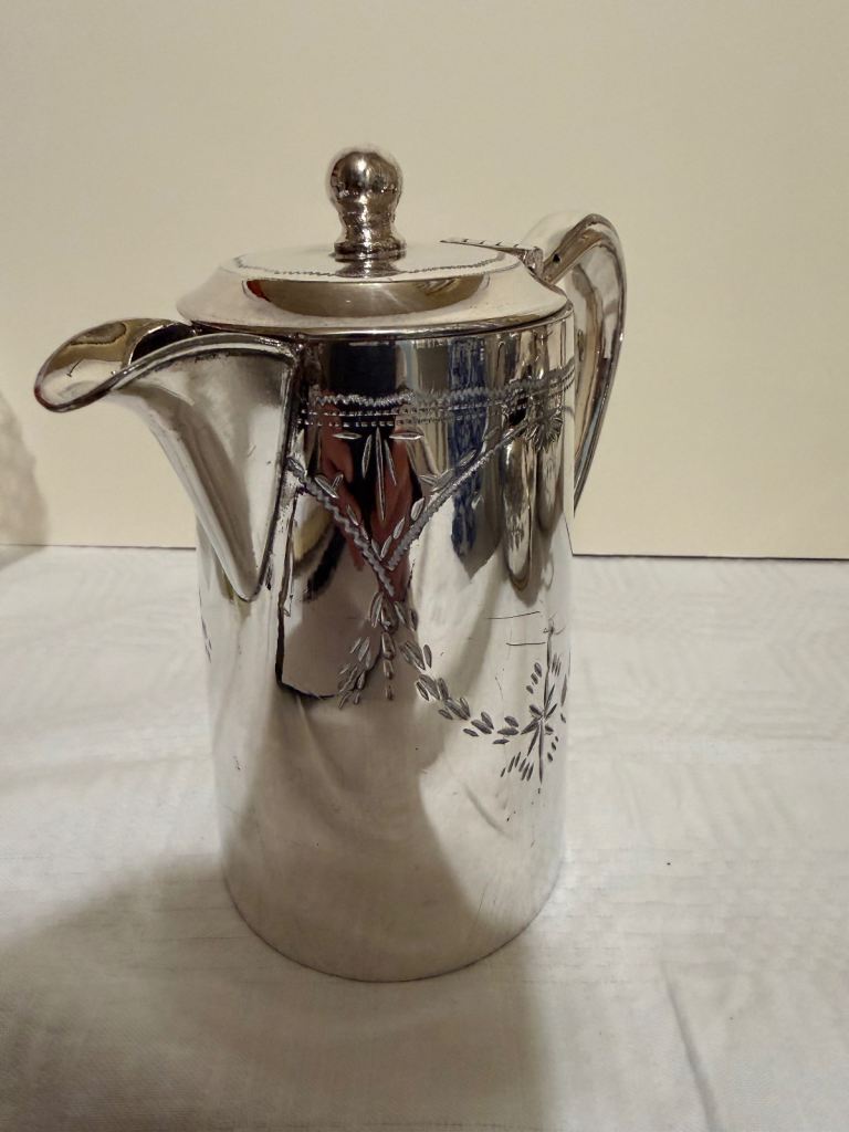 Antique silver plated coffee water pot