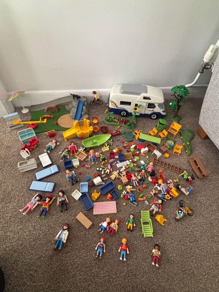 Playmobil Camper Van and Playground Set – Good Condition