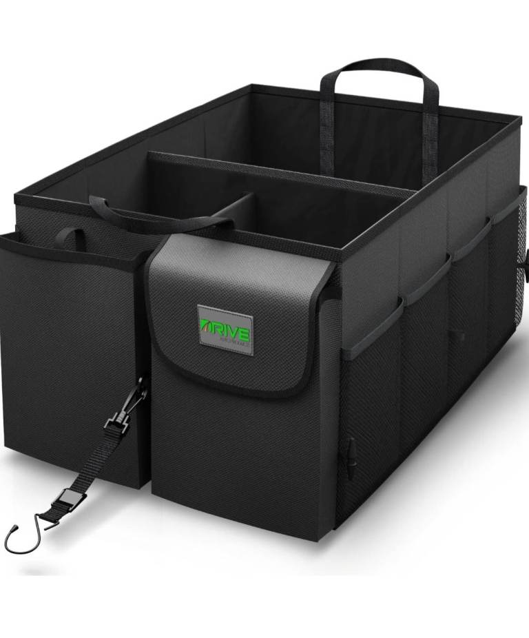 image for Bnip Car Boot Organiser – Robust, Collapsible, Multi-Compartment Car Trunk Organizer