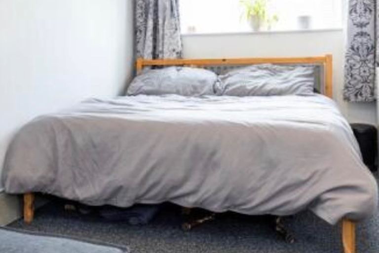 Double bed frame and mattress 