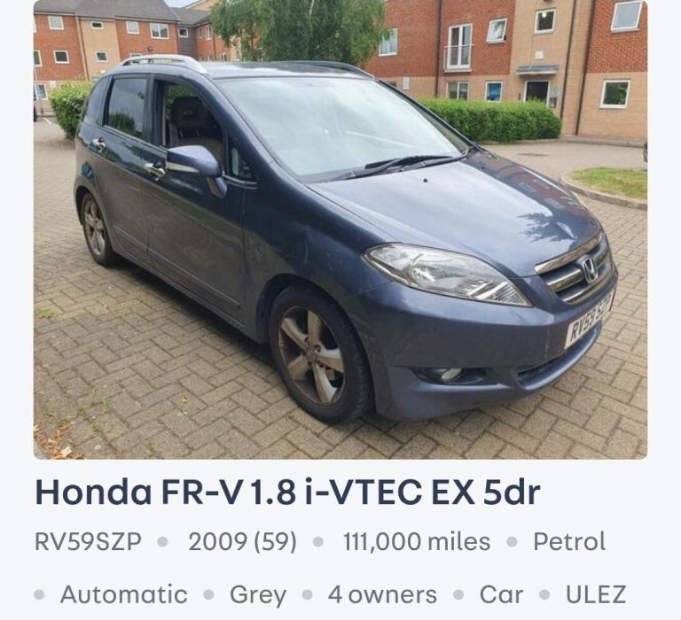 2009 Honda FR-V 1.8 i-VTEC EX 5dr Auto MPV Petrol Automatic