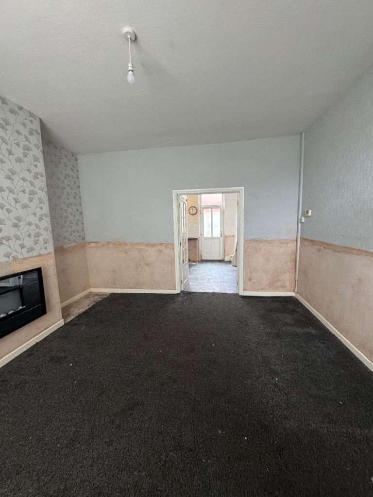 Terrace house under renovation in Oldham 